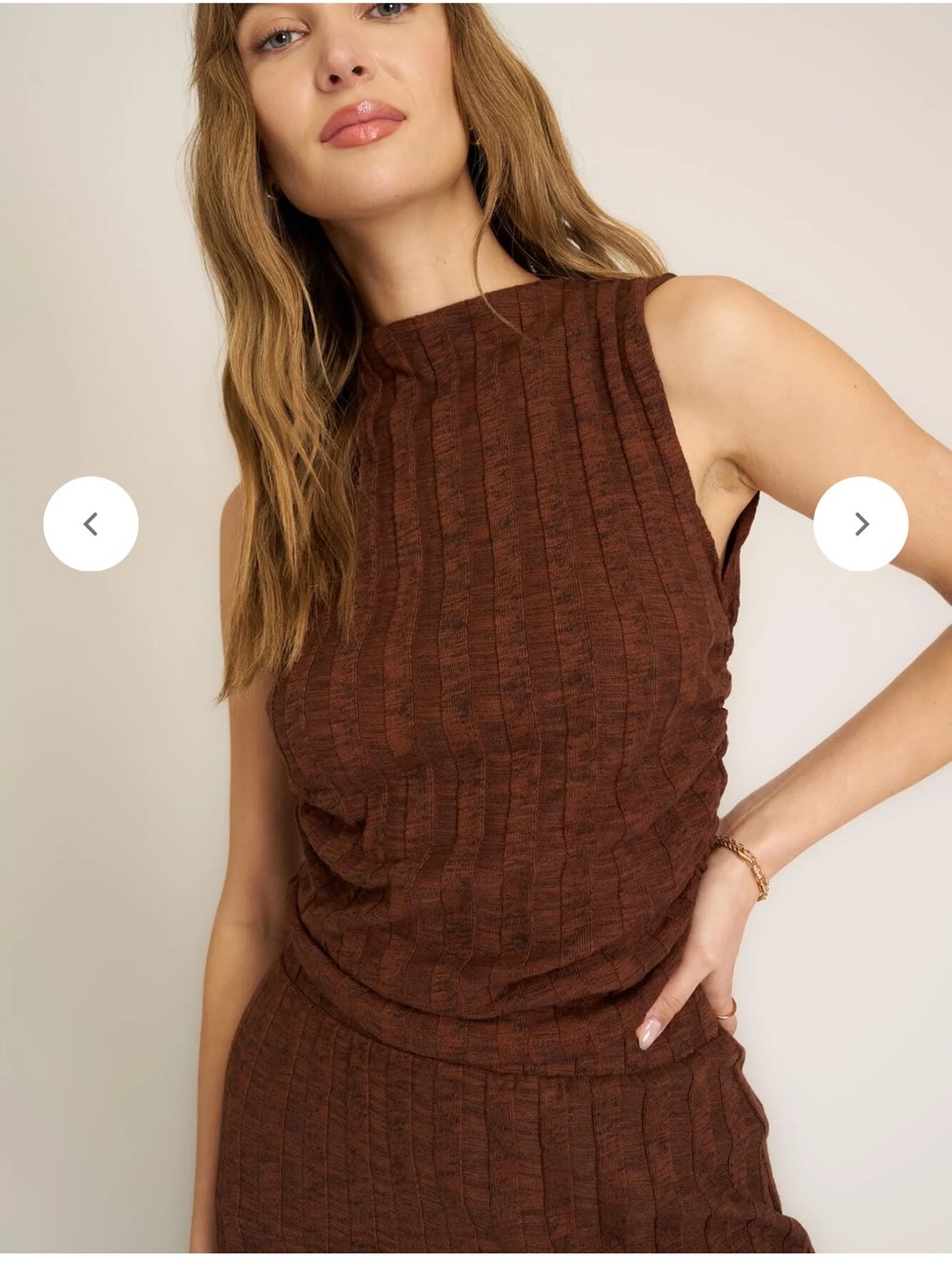 Project social t Giorgia Funnel Neck Sweater Rib Tank